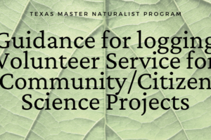 TMN Guidance for Citizen Science Volunteer Service Hours - Final