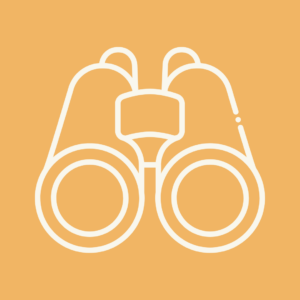 Binoculars on a yellow background